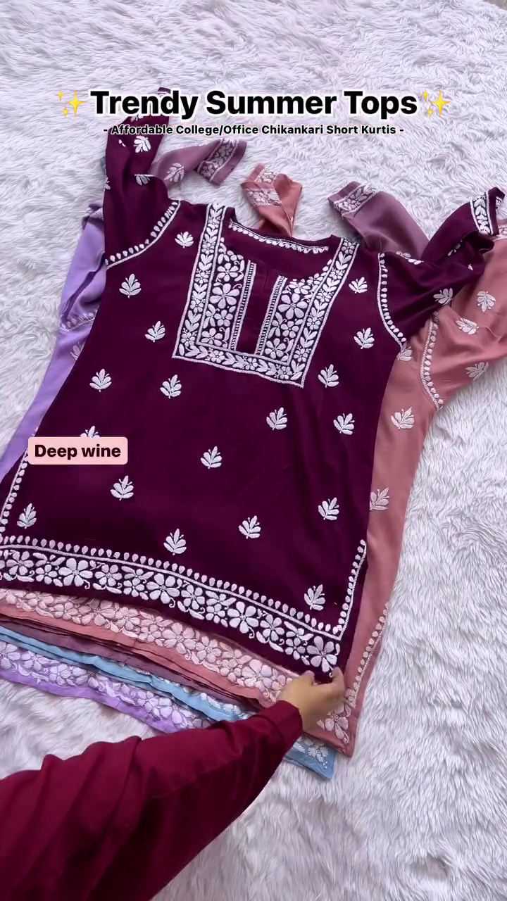 Trendy Summer Chikankari Tops – Elegant & Affordable 🌸