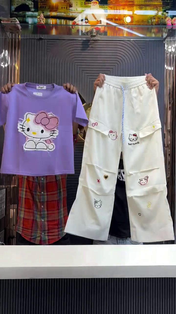 Cute Cartoon Co-ord Set – Trendy & Fun Look 💜