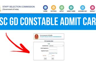 SSC GD Constable Admit Card