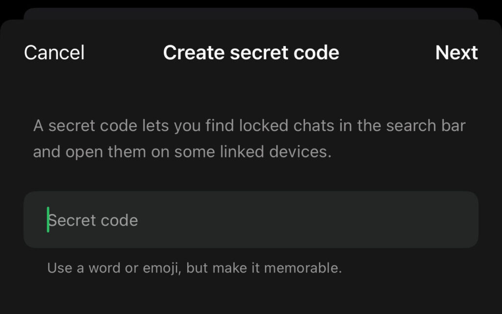 WhatsApp Secret Code