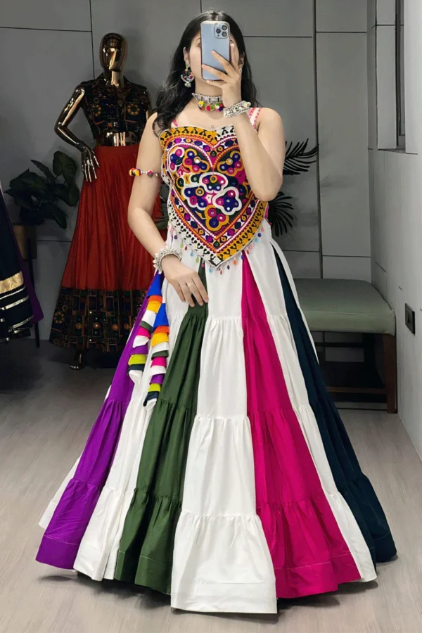 Multicolor Striped Lehenga - Image 2