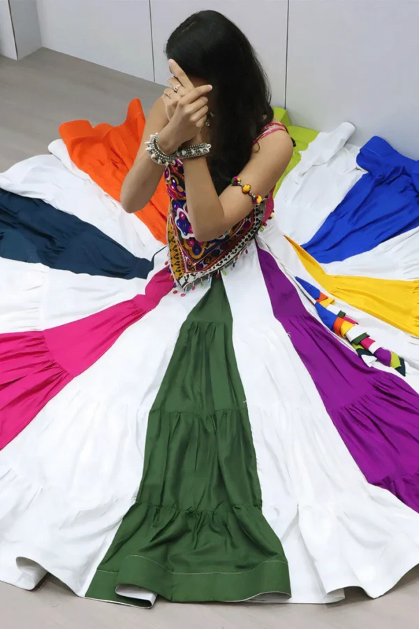 Multicolor Striped Lehenga - Image 3