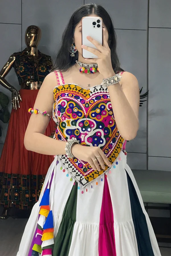 Multicolor Striped Lehenga - Image 4