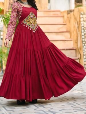 RedGeometric Anarkali