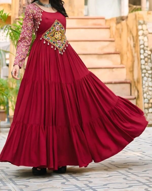 RedGeometric Anarkali