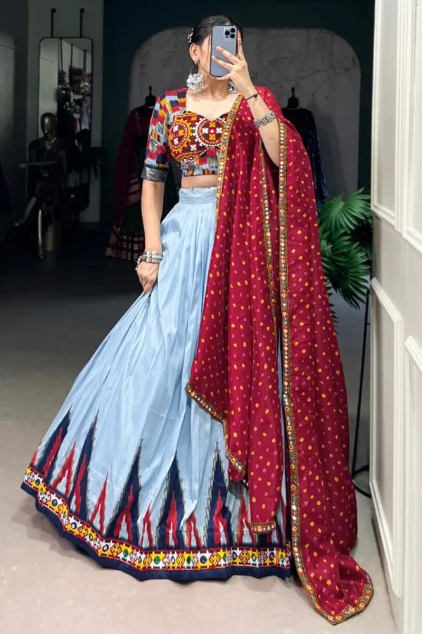 Traditional White Pink Lehenga