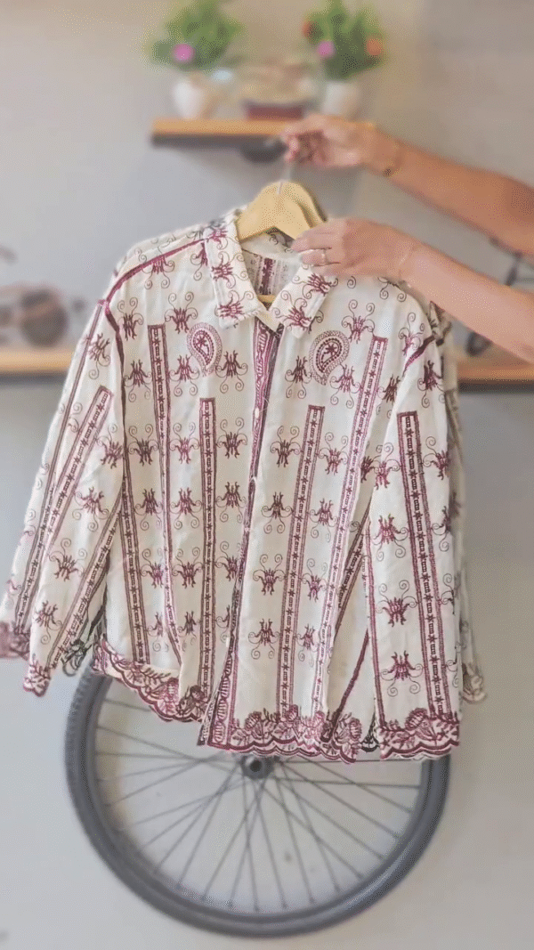 Elegant Printed Cotton Shirt – Classic Design with 4 Timeless Color Options - Image 5