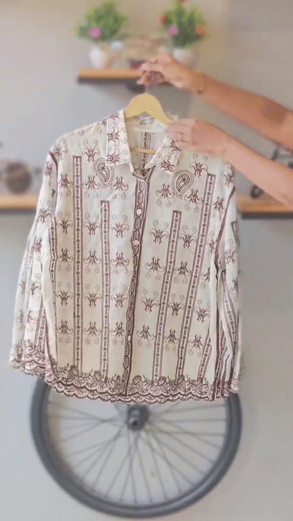 Elegant Printed Cotton Shirt – Classic Design with 4 Timeless Color Options - Image 3