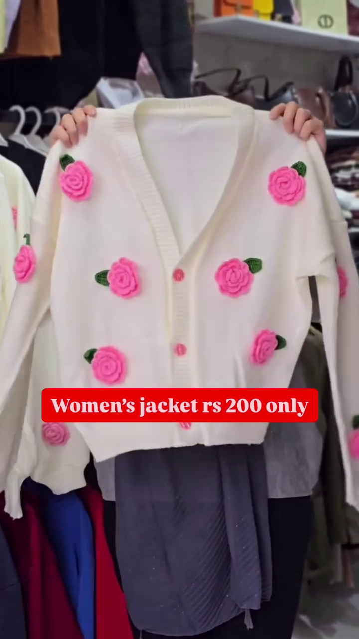 Women’s Floral Knit Cardigan – Chic Winter Layer at ₹200 Only - Image 6