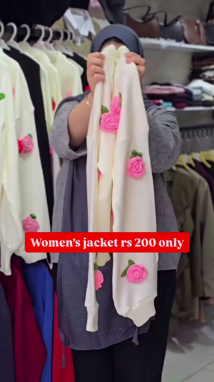 Women’s Floral Knit Cardigan – Chic Winter Layer at ₹200 Only - Image 4