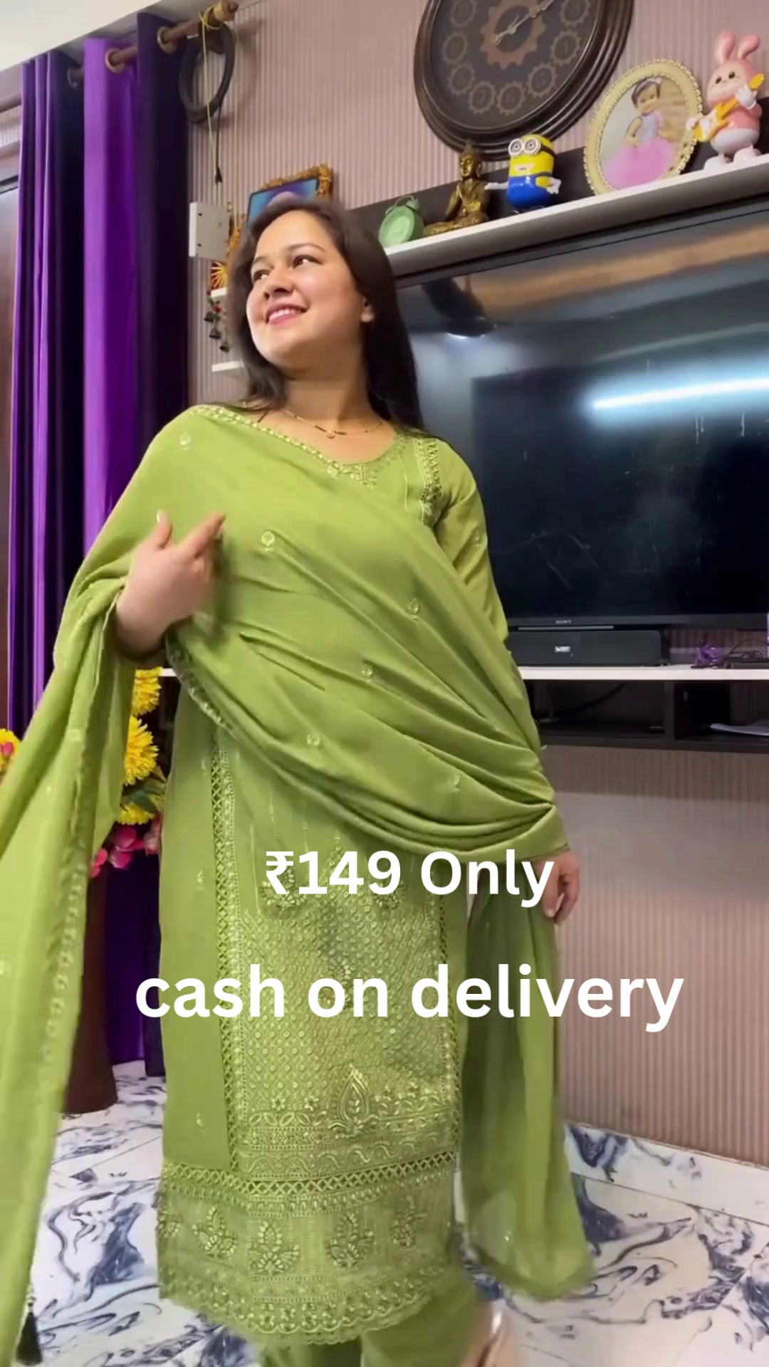 Elegant Green Ethnic Suit Set – Graceful Style at ₹149 | Cash on Delivery - Image 12